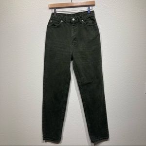 Vintage High waisted dark green mom jeans